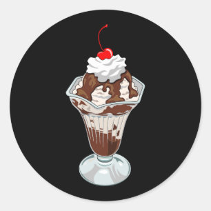 Ice Cream Sundae Classic Round Sticker