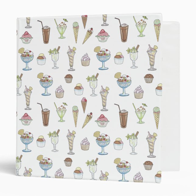 Ice Cream Sundae Collage Binder (Front/Inside)