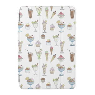 Ice Cream Sundae Collage Cute Pattern iPad Mini Cover