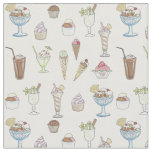Ice Cream Sundae Collage Fabric