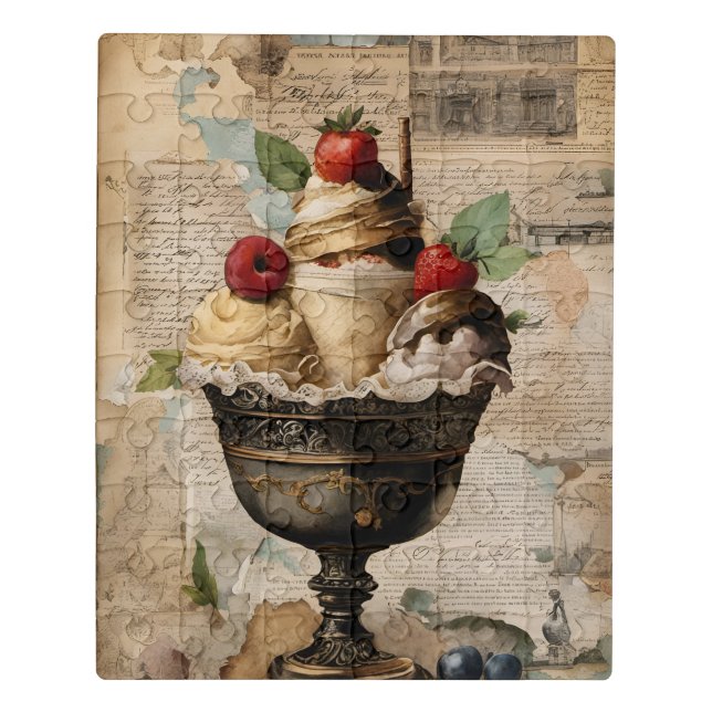 Ice cream Sundae Collage  Jigsaw Puzzle (Puzzle Vertical)