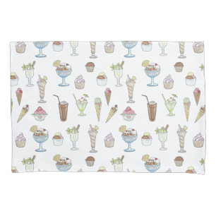 Ice Cream Sundae Collage Pillow Case
