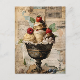 Ice cream Sundae Collage  Postcard
