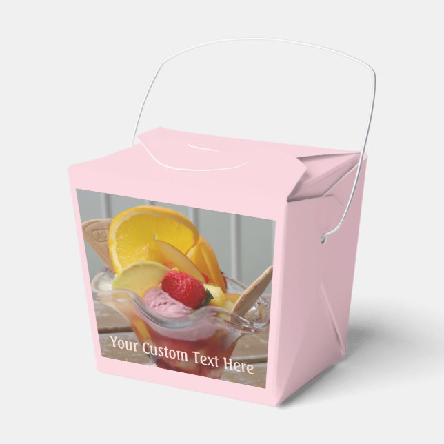 Ice Cream Sundae custom favor boxes (Front Side)