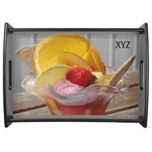 Ice Cream Sundae custom monogram serving tray