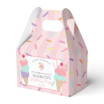 Ice Cream Sundae Heres the Scoop Birthday Favor Boxes