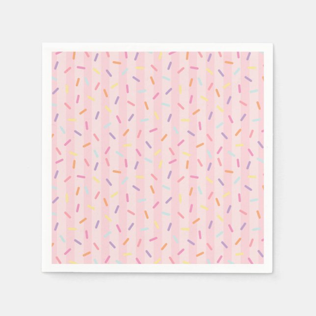 Ice Cream Sundae Heres the Scoop Sweet Sprinkles Napkins (Front)