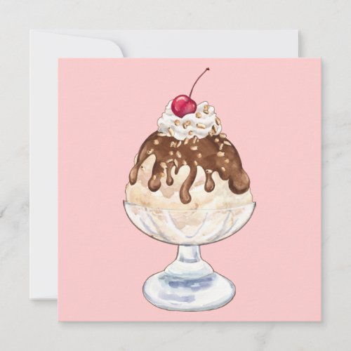 Ice Cream Sundae Invitation