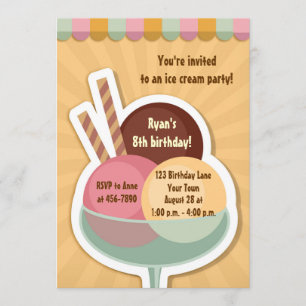 Ice Cream Sundae Invitation