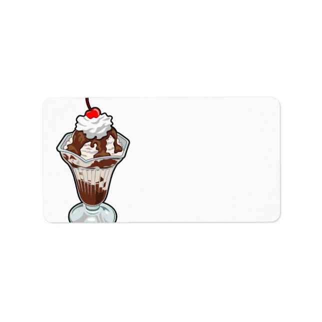 Ice Cream Sundae Label (Front)