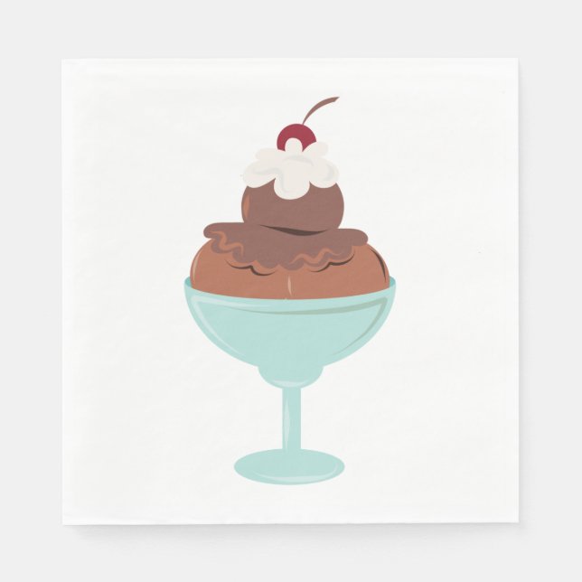 Ice Cream Sundae Napkins (Front)