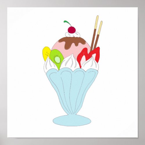 Ice Cream Sundae Poster