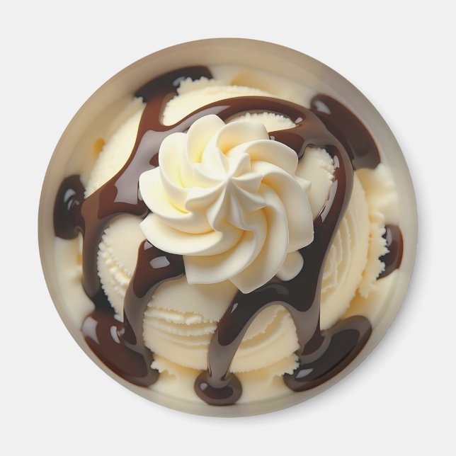Ice Cream Sundae Realistic Food Magnet (Front)