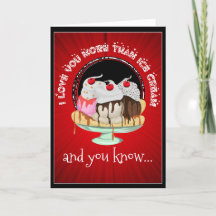 Ice Cream Sundae Red Black Fun for Husband Modern