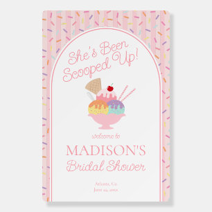 Ice Cream Sundae Scooped Up Sweet Bridal Shower Foam Board