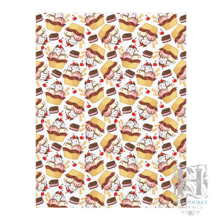 Ice Cream Sundae Scrapbook Paper