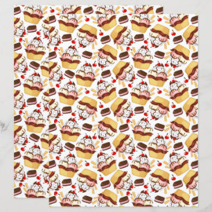 Ice Cream Sundae Scrapbook Paper