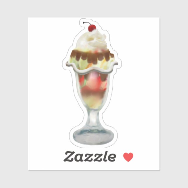 Ice cream Sundae  Sticker (Sheet)