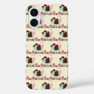 Ice Cream Sundae Summery Treats Pattern iPhone 16 Case