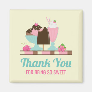 Ice Cream Sundae Thank You for being so sweet Magnet