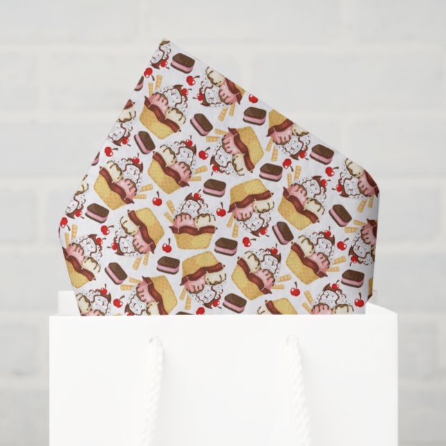 Ice Cream Sundae Tissue Paper (Gift Bag)