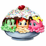 Ice cream sundae "what's the latest SCOOP?" Statuette<br><div class="desc">Ice cream sundae "what's the latest SCOOP?"</div>