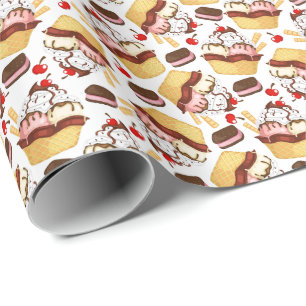 Ice Cream Sundae Wrapping Paper