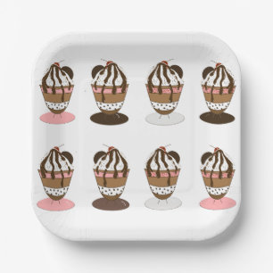 Ice Cream Sundaes Party Plates