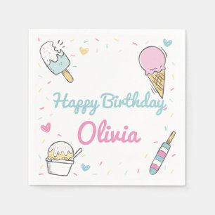 Ice Cream Sweet Celebration Birthday Party Any Age Napkins
