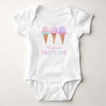 Ice Cream Sweet One Birthday Baby Bodysuit