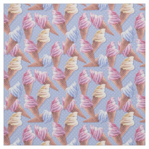 Ice cream. Sweet pattern Fabric