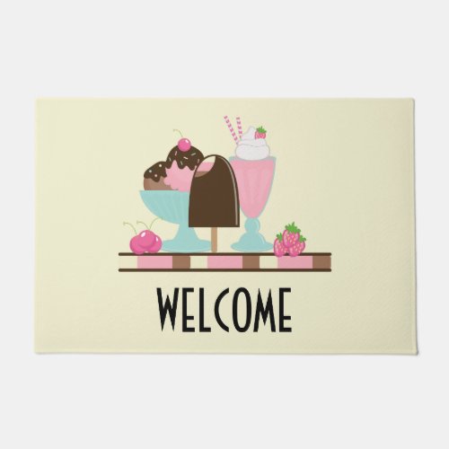 Ice Cream Sweet Treats Welcome Doormat