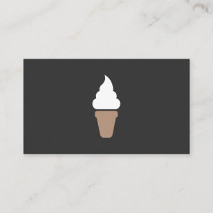 Ice Cream Swirl Icon gray Business Card