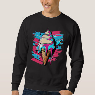 Ice Cream Synthwave 80s Retrowave Aesthetic  1 Sweatshirt