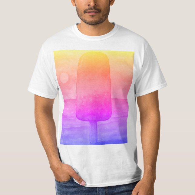 Ice cream t-shirt on the beach  (Front)