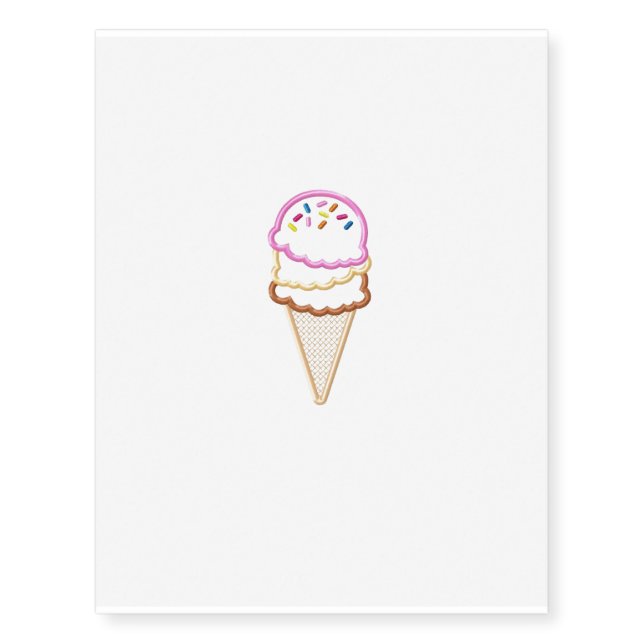 ice cream Temporary Tattoos (Front)