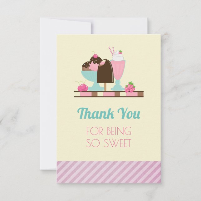 Ice Cream - Thank You for being so Sweet Card (Front)