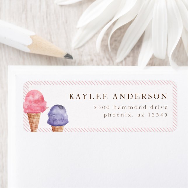 Ice Cream Theme Address Label (Insitu)