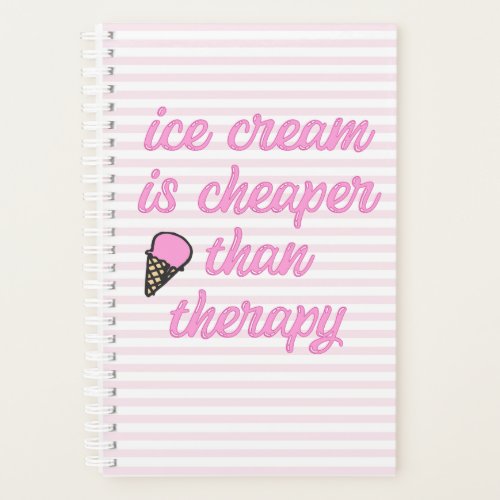 Ice cream therapy _ Funny Summer Quote Planner