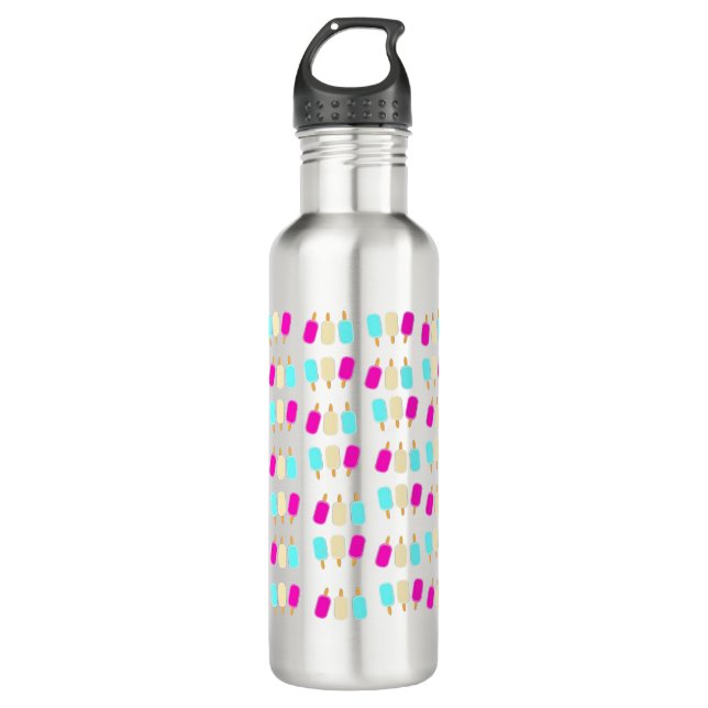 ice cream three colors stainless steel water bottle (Front)