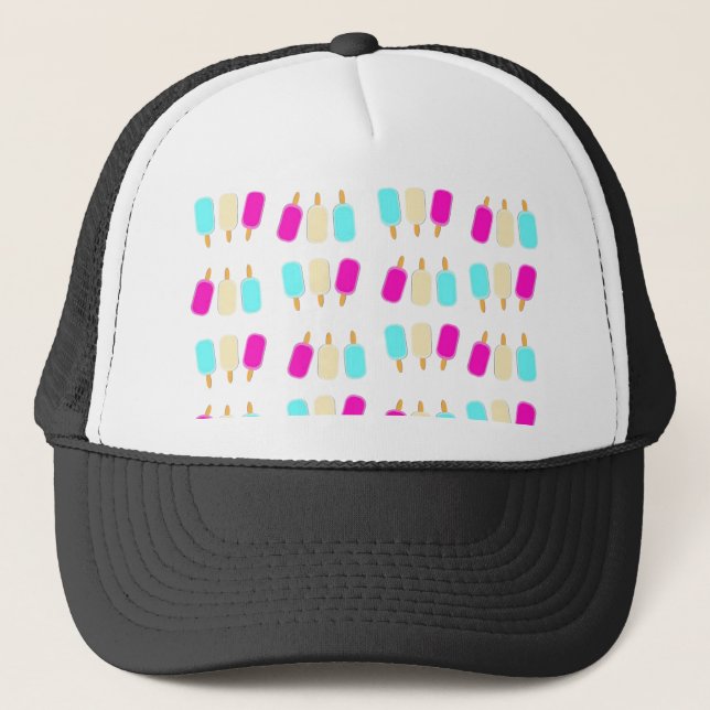 ice cream three colors trucker hat (Front)