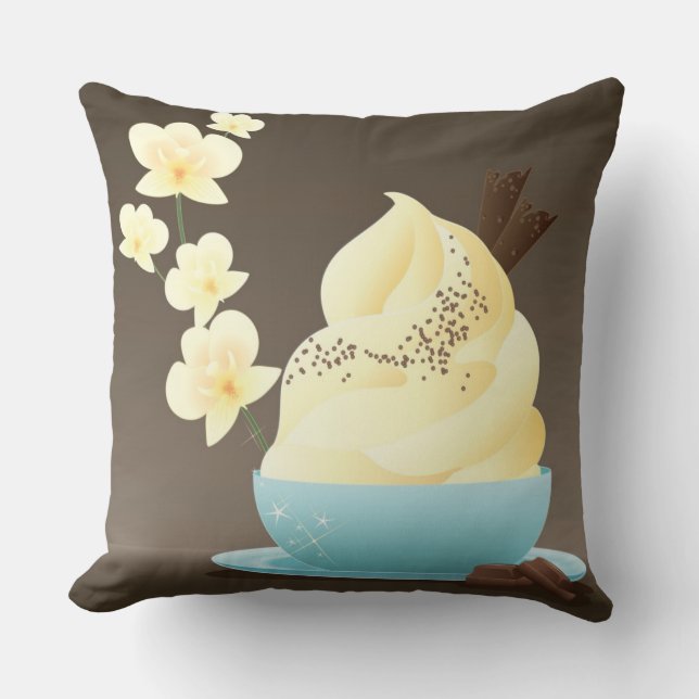 Ice Cream Treat Throw Pillow (Front)