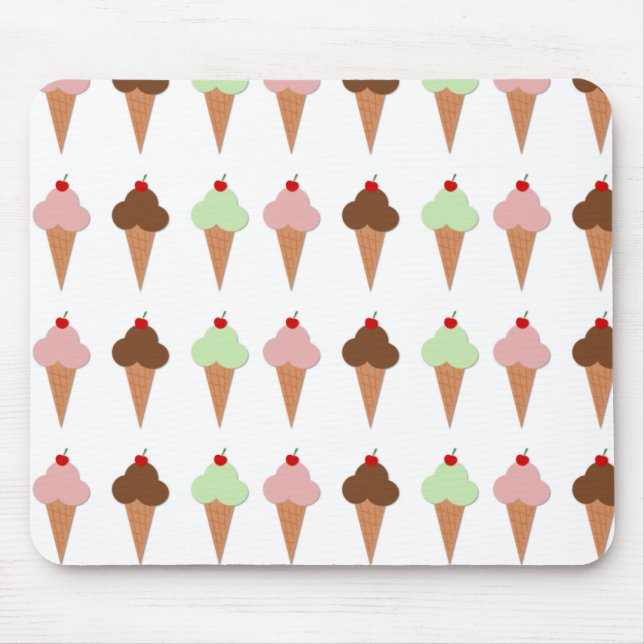 Ice Cream Trio Mouse Pad (Front)
