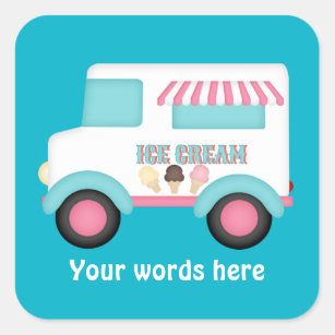 Ice Cream Truck add words sticker