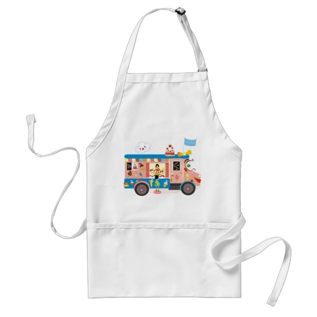 Ice Cream Truck Adult Apron (Front)