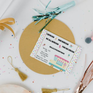 Ice Cream Truck Birthday Invitation