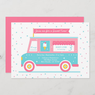 Ice Cream Truck Birthday Party Invitation