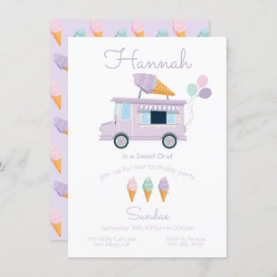 Ice Cream Truck Birthday Party Invitation