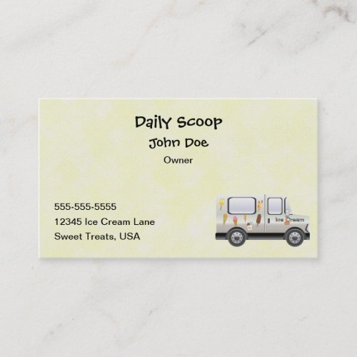 Ice Cream Truck Business Card