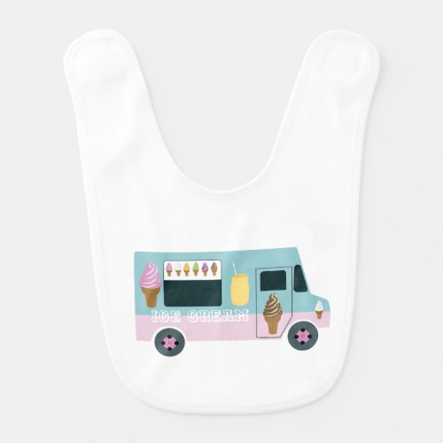 Ice Cream Truck Design Baby Bib